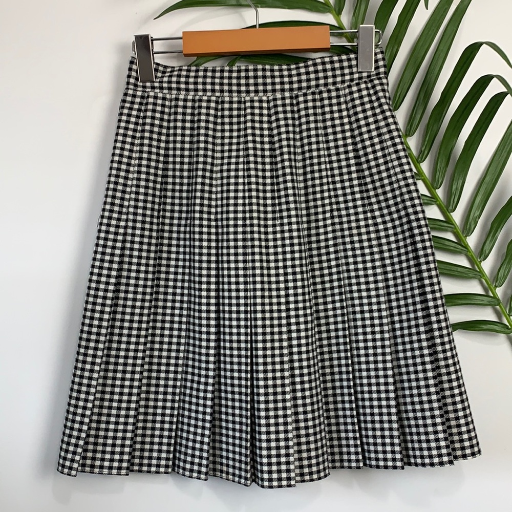 Vintage 35th and 10th Gingham Pleated MiniSkirt Schoolgirl Academia Skirt